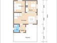 Каркасный дом 6х10 с мансардой и террасой - планировка (превью)