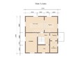 Проект дома под усадку 8х9 в 1.5 этажа - планировка (превью)