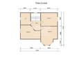 Проект каркасного дома 8х9 в 1.5 этажа с эркером - планировка (превью)