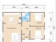 Проект одноэтажного дома из бруса 8х10 - планировка (превью)