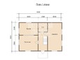 Проект дома из бруса 6х9 в 1.5 этажа - планировка (превью)