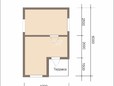 Одноэтажный дом из бруса под усадку 6х4 - планировка (превью)
