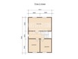 Проект каркасного дома 6х9 в 1.5 этажа - планировка (превью)