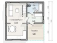 Двухэтажный дом из бруса 7х7 - планировка (превью)