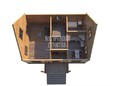 Дом из бруса с мансардой 6х8 - визуальный план (превью)