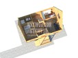 Проект каркасного дома 6х9 с мансардой - визуальный план (превью)