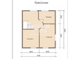 Проект каркасного дома 7х8 в 1.5 этажа - планировка (превью)