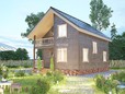 Проект каркасного дома 10х7 с балконом и террасой (превью)