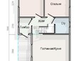 Проект каркасного дома 6х9 с мансардой - планировка (превью)