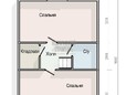 Проект каркасного дома 6х9 с мансардой - планировка (превью)