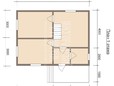 Проект каркасного дома 8х6 с мансардой - планировка (превью)