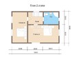 Проект каркасного дома 6х9 с большой террасой - планировка (превью)
