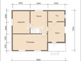 Проект каркасного дома 7х9 с мансардой - планировка (превью)