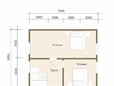 Проект каркасного дома 6х7 с котельной - планировка (превью)