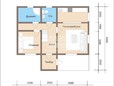 Проект каркасного дома 9х8 с мансардой - планировка (превью)