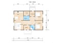 Проект одноэтажного каркасного дома-бани 12х8 - планировка (превью)