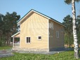 Проект двухэтажного каркасного дома 7х9 с террасой (превью)