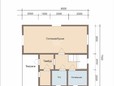 Проект каркасного дома 7.5х8 с котельной - планировка (превью)