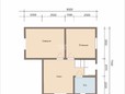 Проект каркасного дома 7.5х8 с котельной - планировка (превью)