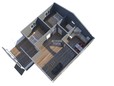 Одноэтажный каркасный дом 8х8 - визуальный план (превью)