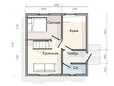 Проект дома из бруса 6х6 с мансардой - планировка (превью)