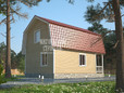 Проект каркасного дома 6х9 с мансардой и балконом (превью)