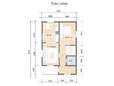 Проект каркасного дома 6х9 с мансардой и балконом - планировка (превью)