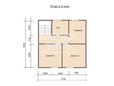 Проект каркасного дома 9х7 в 1.5 этажа - планировка (превью)