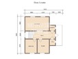Проект каркасного дома 9х9 с мансардой и террасой - планировка (превью)