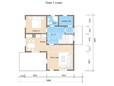Проект каркасного дома 8х9 в 1.5 этажа с террасой - планировка (превью)
