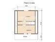 Каркасно-щитовой дом 6 на 7.5 с мансардой и балконом - планировка (превью)