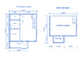 Проект дома-бани 6 на 7.5 из бруса с мансардой и балконом - планировка (превью)