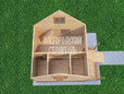 Проект дома-бани 6 на 7.5 из бруса с мансардой и балконом - визуальный план (превью)