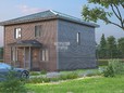 Проект двухэтажного каркасного дома 9х9 (превью)