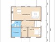 Проект двухэтажного каркасного дома 9х9 - планировка (превью)