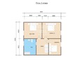 Проект дома из бруса 8х9 в 1.5 этажа - планировка (превью)