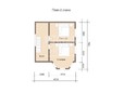Проект каркасного дома 6х7 в 1.5 этажа с эркером - планировка (превью)