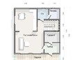 Проект дома из бруса 8х9.5 с террасой и балконом - планировка (превью)