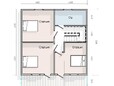 Проект дома из бруса 8х9.5 с террасой и балконом - планировка (превью)