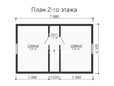 Планировка 2 этажа каркасного дома с мансардой 7 на 6 м (превью)