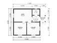 Планировка 1 этажа одноэтажного каркасного дома 7.2 на 6 м (превью)