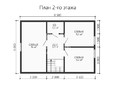 Планировка 2 этажа каркасного дома с мансардой 8.5 на 8 м (превью)