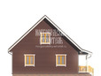 Фасад 3 каркасного дома с мансардой 8.5 на 8 м (превью)