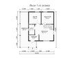 План 1 этажа полутораэтажного каркасного дома 8.5 на 8 м (превью)