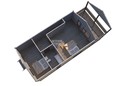 Каркасный дом 6х14 с террасой и балконом - визуальный план (превью)
