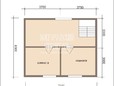 Проект каркасного дома 6 на 7.5 в полтора этажа - планировка (превью)