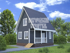 Проект каркасного дома 6х6 с мансардой: цена строительства под ключ - недорого