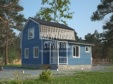 Проект дома из бруса 9х7 с мансардой: цена строительства под ключ - недорого
