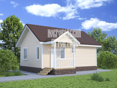 Одноэтажный дом из бруса 6х9 с санузлом: цена строительства под ключ - недорого